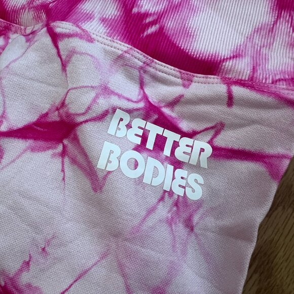 Better Bodies Tie Dye Pink and White Leggings - Size M - Picture 3 of 5